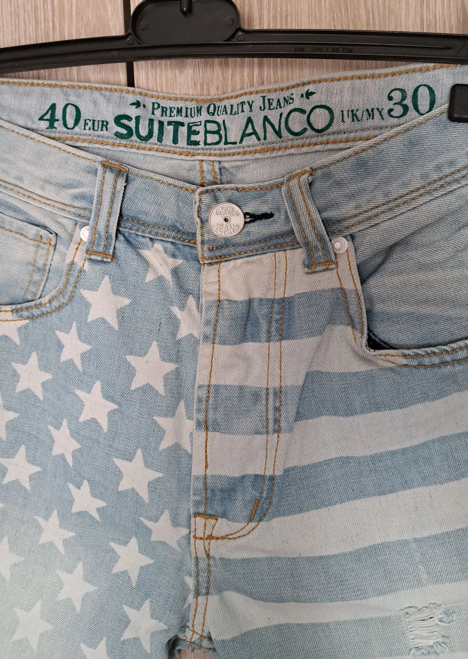 SuiteBlanco (US Flag) Denim Shorts - Size 40 – photo 3